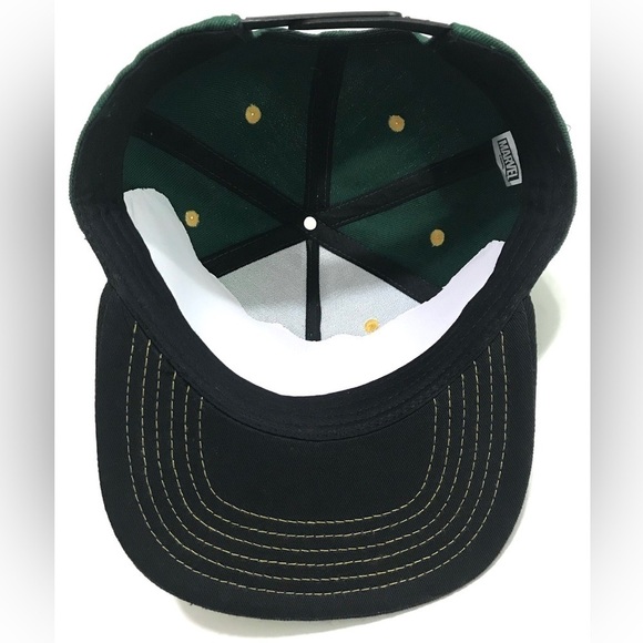 Loki Gold 3D Emblem Flat Rim Hat Green SnapBack Baseball Cap OSFM NEW - Picture 5 of 8